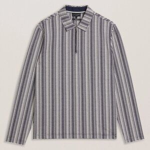 Ted Baker Capuzzo Men's Large (EU4) 1/4 Zip Long Sleeve Polo Shirt- NWT